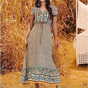 Sucrefas Floral Spring/‎ Summer Dress. Size L